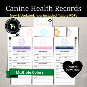 Registro de vacinação de saúde canina para cães, visita ao veterinário, registro veterinário, registro de vacinação de filhotes, registro de saúde de cães, registro de imunização de filhotes