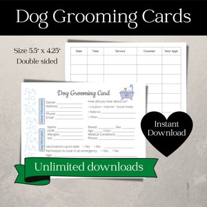 Cartes client de toilettage de chien, Cartes de toiletteur de chien, Cartes de client de toilettage de chien, Cartes de toiletteur de chien, Cartes de visite de toiletteur de chien, Cartes de service pour chien