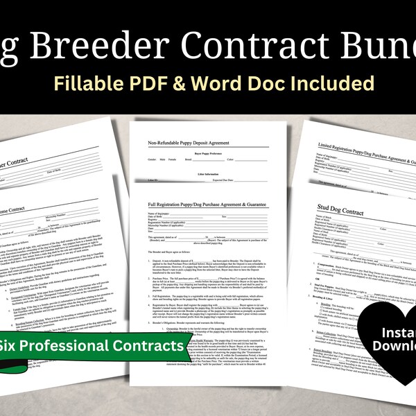 Guardian Home Contract for Dogs Etsy