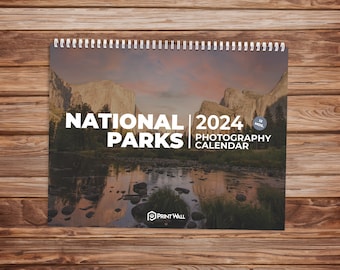 2024 Wall Calendar ft. National Parks Landscape Photography | Includes 12 Months | Customizable Dates | For Home and Office | A Perfect Gift