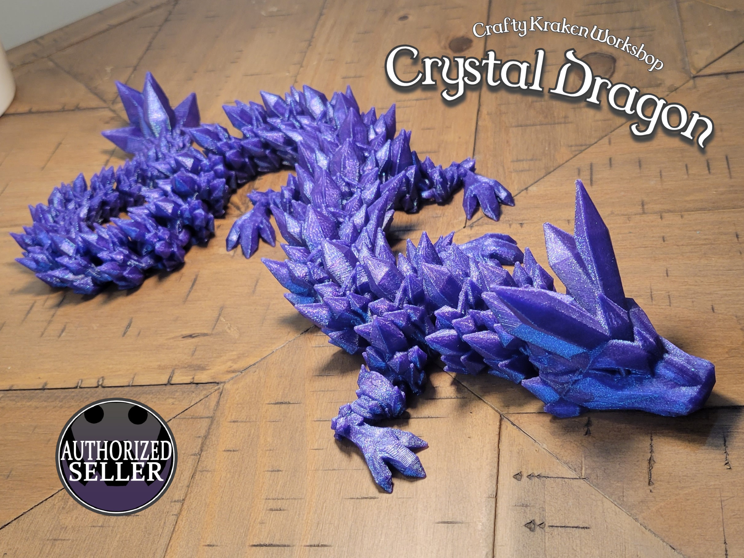 Gem Dragon Crystal Dragon Rotatable And Poseable Joints 3D
