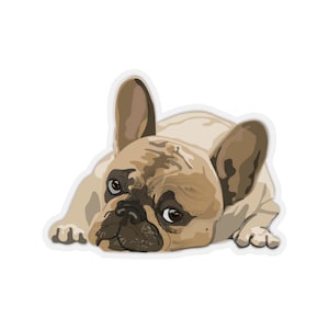 Niedliche französische Bulldogge Aufkleber