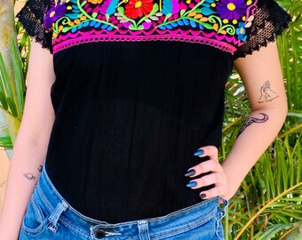 Blusa Bordada Mexico | Etsy