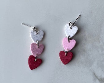 Stacked heart dangles