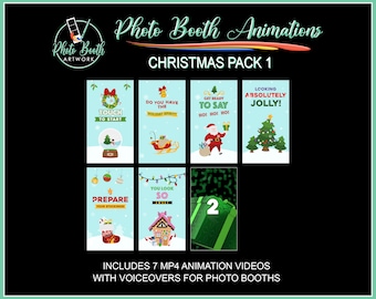 Christmas Photo Booth Animation Pack | Portrait Vertical | Magic Mirror Booth, Selfie Station, Voice Over. Modern, Exciting, Holidays