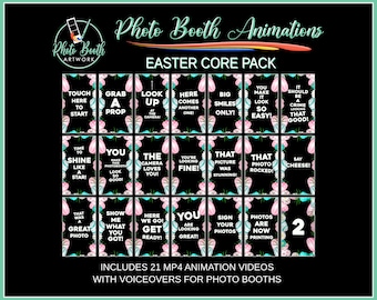 Easter Photo Booth Animation Core Pack | Portrait Vertical | Magic Mirror Booth, Selfie Station, Voice Over, Modern, Holiday, Easter Eggs