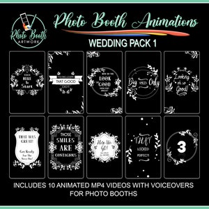 Wedding Photo Booth Animation Pack 1 | Portrait Vertical | Magic Mirror Booth, Selfie Station, Voice Over. Modern, Exciting, Sci-fi, Cool
