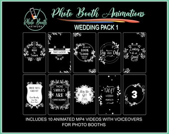 Wedding Photo Booth Animation Pack 1 | Portrait Vertical | Magic Mirror Booth, Selfie Station, Voice Over. Modern, Exciting, Sci-fi, Cool