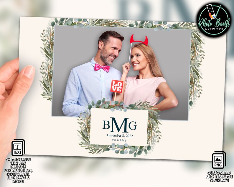 Custom Photo Booth Template | Floral Design (digital Download) - Etsy