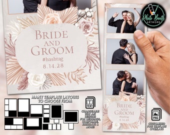 Customizable Photo Booth Template | Ava | Strips, Postcards, Squares (360 Booth), & Welcome Screens | 6x4, 4x6, 6x2, 2x6, 4x4