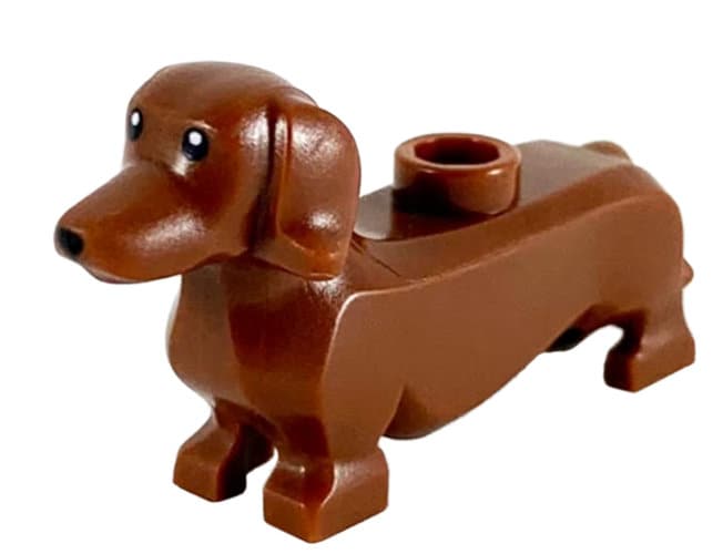 Lego Dachshund Sausage dog minifigure In Reddish Brown -  Italia