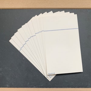 Set retro bibliotheekkaarten - vintage schoolbenodigdheden - set van 20