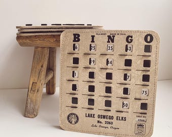 1960s Vintage BINGO Cards from Lake Oswego, Oregon Elks Lodge - Set of 6