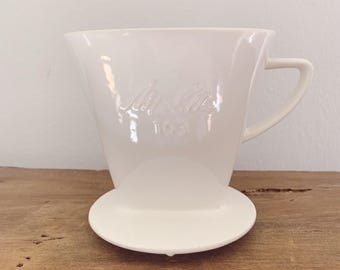 Cafetera de goteo Melitta vintage n.° 103 de un orificio / Cafetera de vertido / Cafetera de mediados de siglo