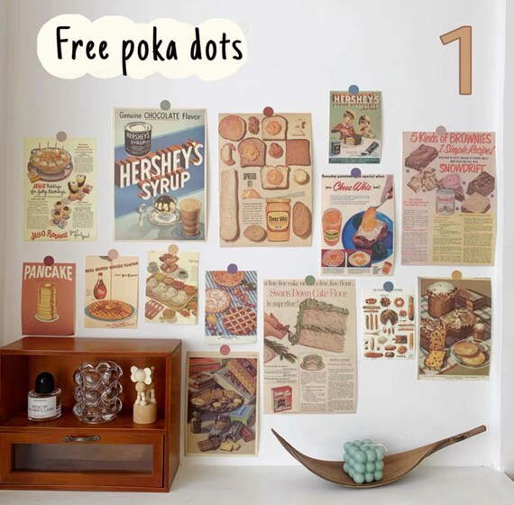 Vintage Wall Prints Aesthetic Wall Room Decor Retro Paper Etsy