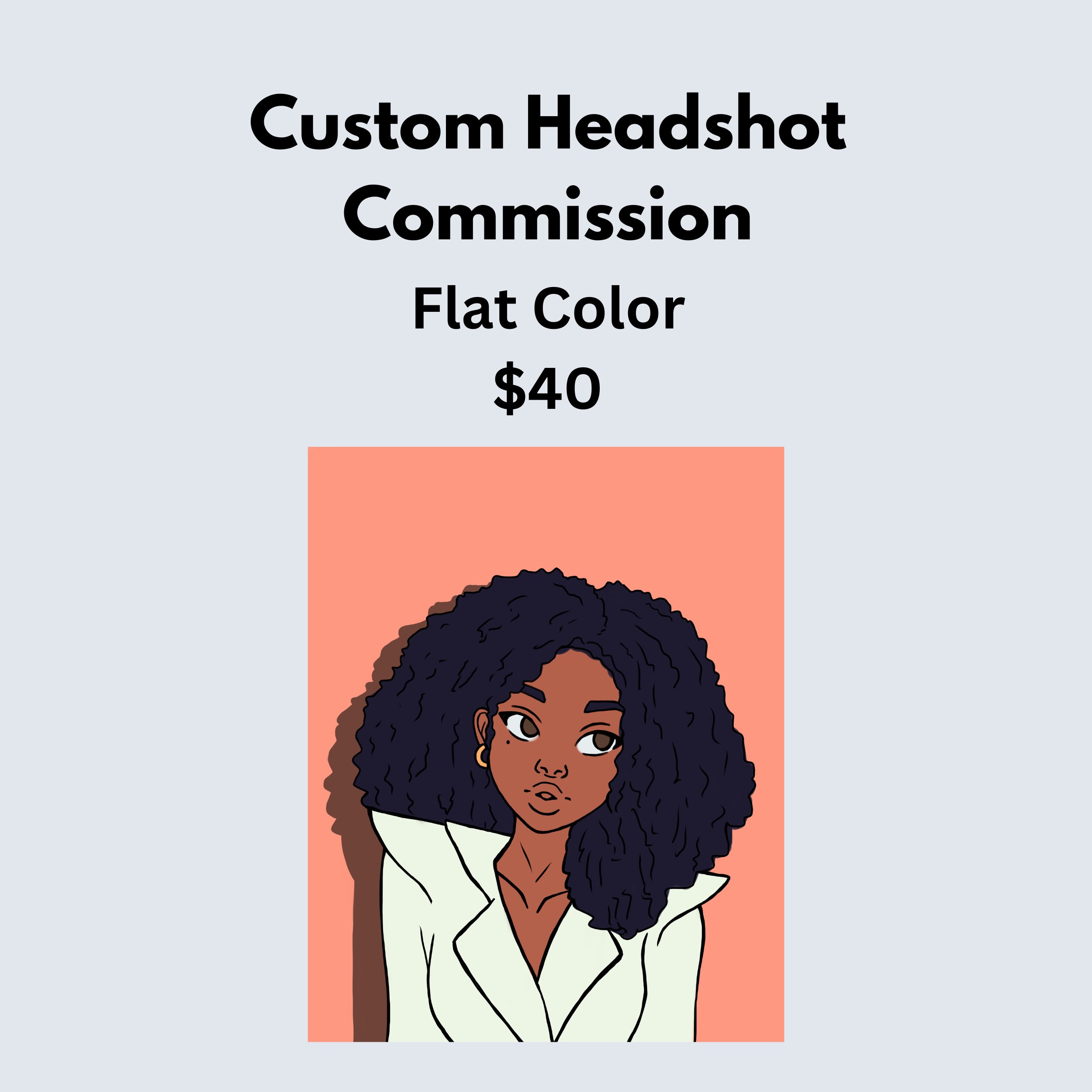 Custom Digital Art Commissions Headshot Digital Art Commission Portrait