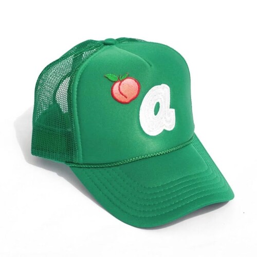 Atlanta Braves Peach Trucker Hat Green 