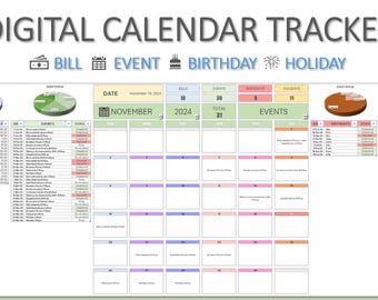 Suivi de calendrier numérique pour la maison et l&#39;entreprise | Facture | Evénement | Anniversaire | Vacances