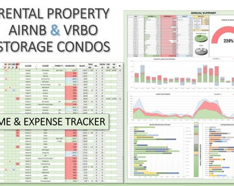 25-Unit Rental Property | Storage Condos | AIRNB | VRBO Income | Income Expense Tracker | Home & Business