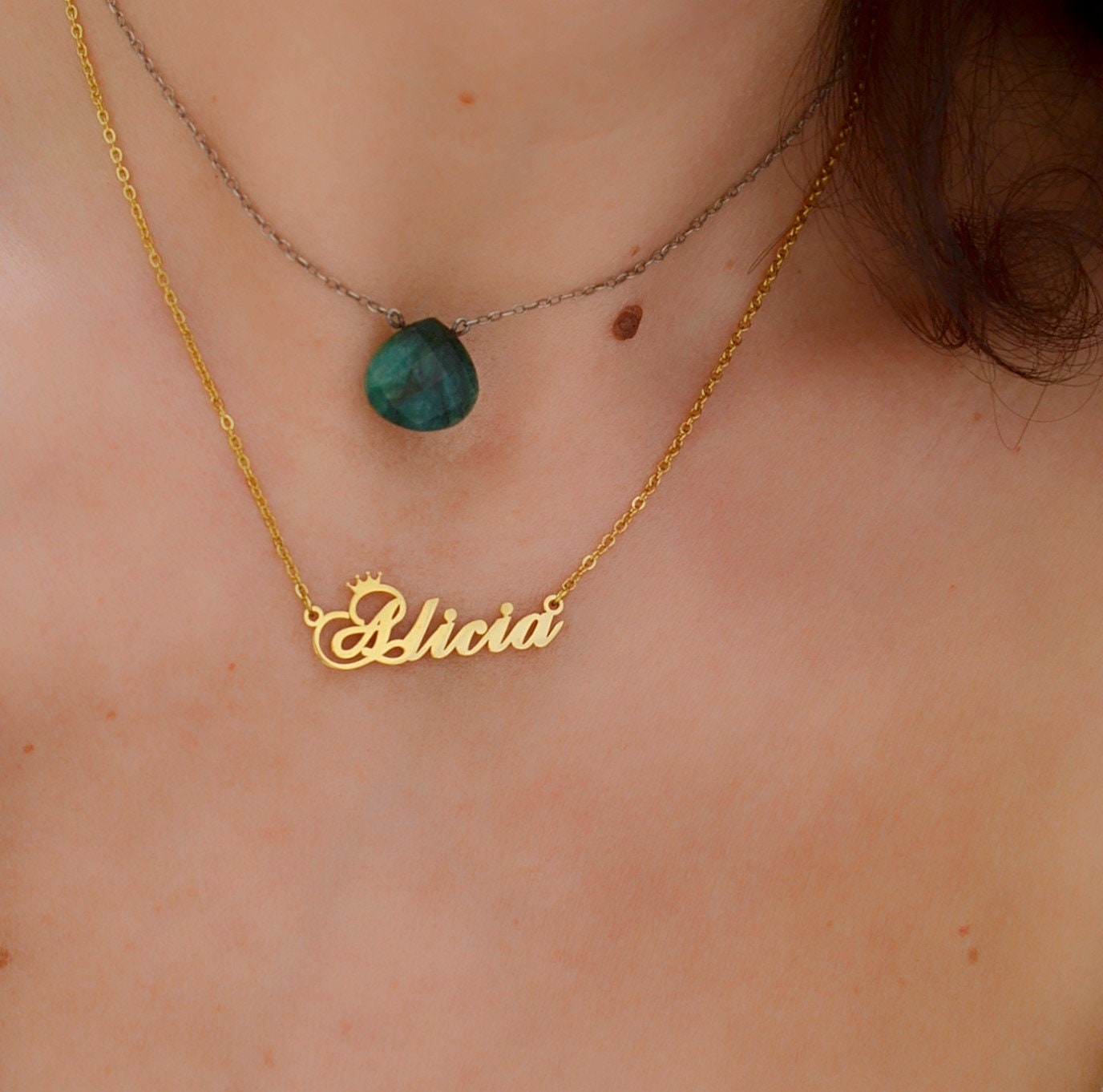Alicia Name Necklace, Alicia Gold Necklace, Dangle Necklace, Custom Alicia  Birthday Gift, Bestfriend Gift, Women Special Gift - Etsy