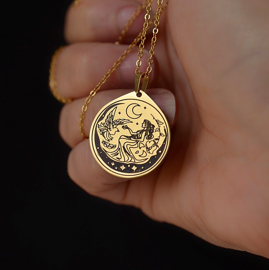 Goddess gold necklace Clearance