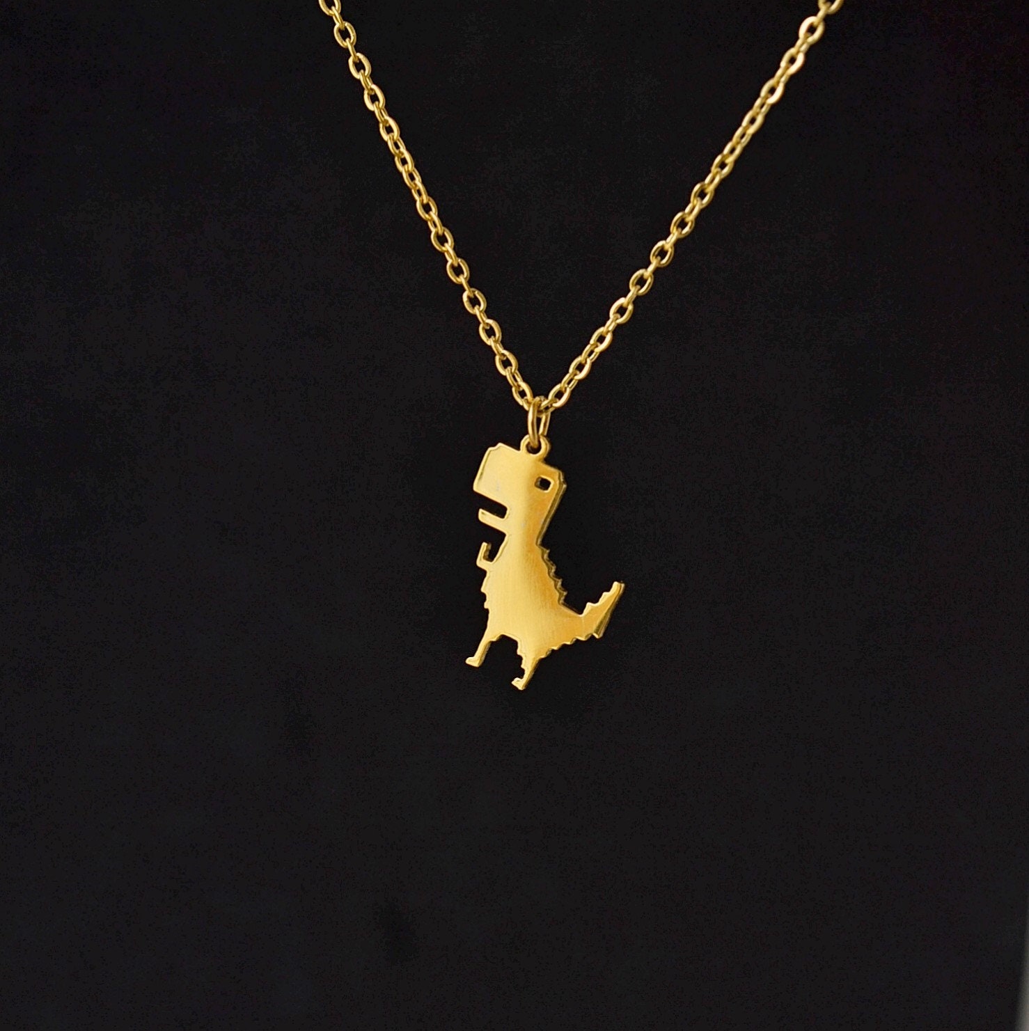 Gold Trisarahtops Dinosaur Necklace for Women Spring New Fine Jewellery  Trendy Elegant Jurassic Party Jewelry Birthday Gifts for Women - Etsy