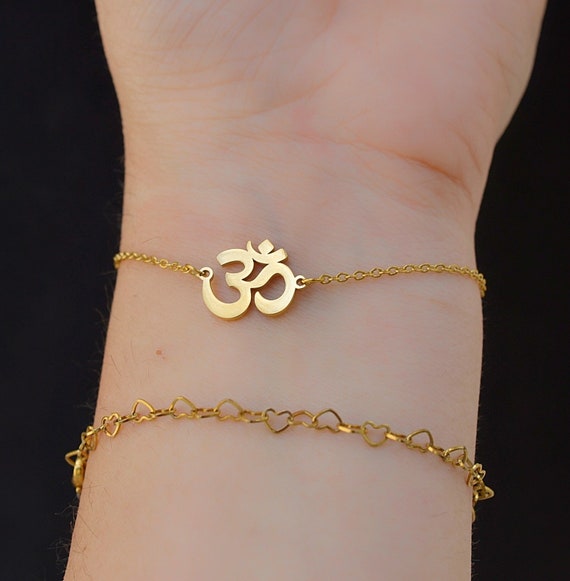Omkar Gold Bracelet Aum Gold Bracelet Gold Enso Necklace