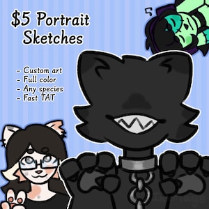 Cheap Furry Character Portrait Commission