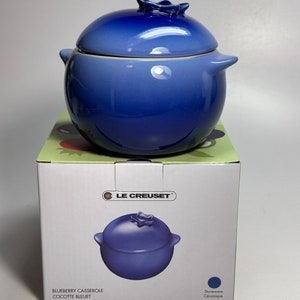 Le Creuset Stoneware Blueberry Cocotte ~ Bakeware ~ Jam ~ Sugar