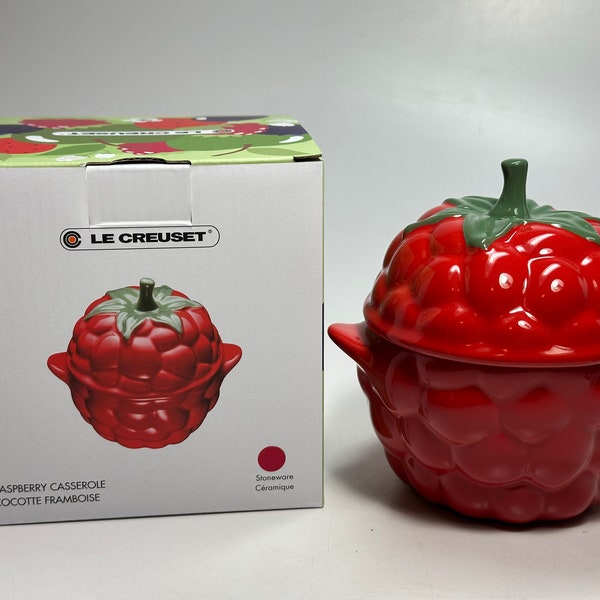 Le Creuset Raspberry Stoneware Ceramic  Cocotte ~ 20 ounces - New with Box