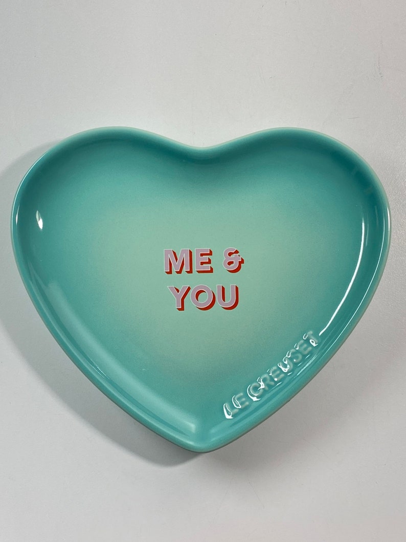 Le Creuset Conversation Hearts Ceramic Plates Pink Blue Purple Etsy