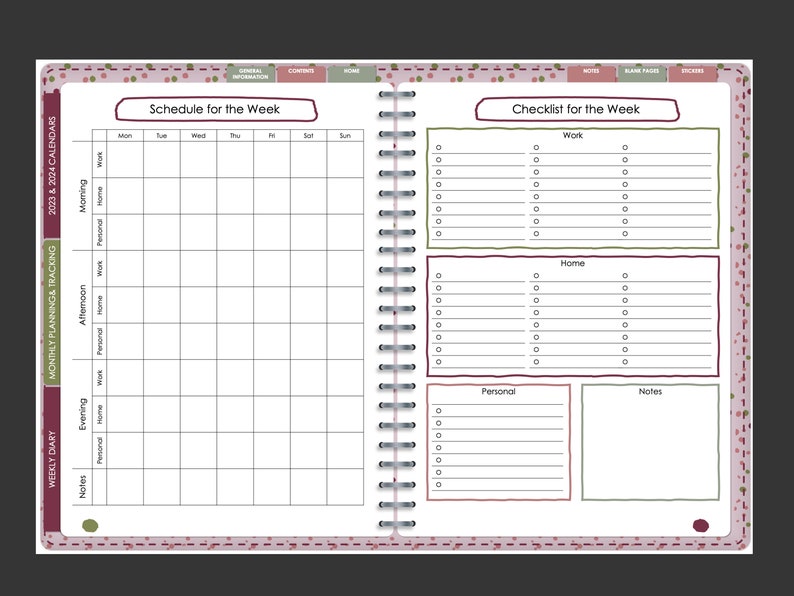 2024 Planner, July 2023dec 2024 Planner Planner Digital Planner Work