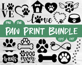 Pfoten SVG Bundle, Hund SVG, Haustier SVG, Cricut Cut Files, Silhouette Dateien