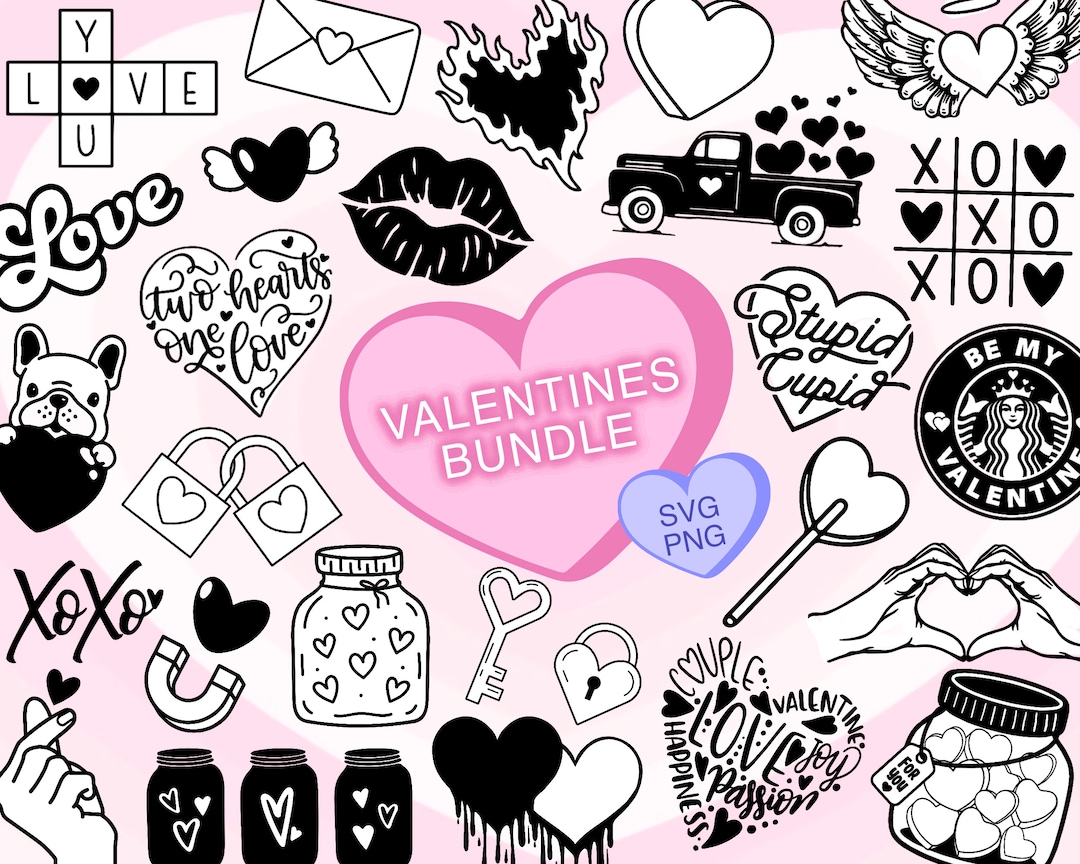 Valentines SVG Bundle, Valentine’s Day SVG, Heart Svg, Love Svg, SVG ...