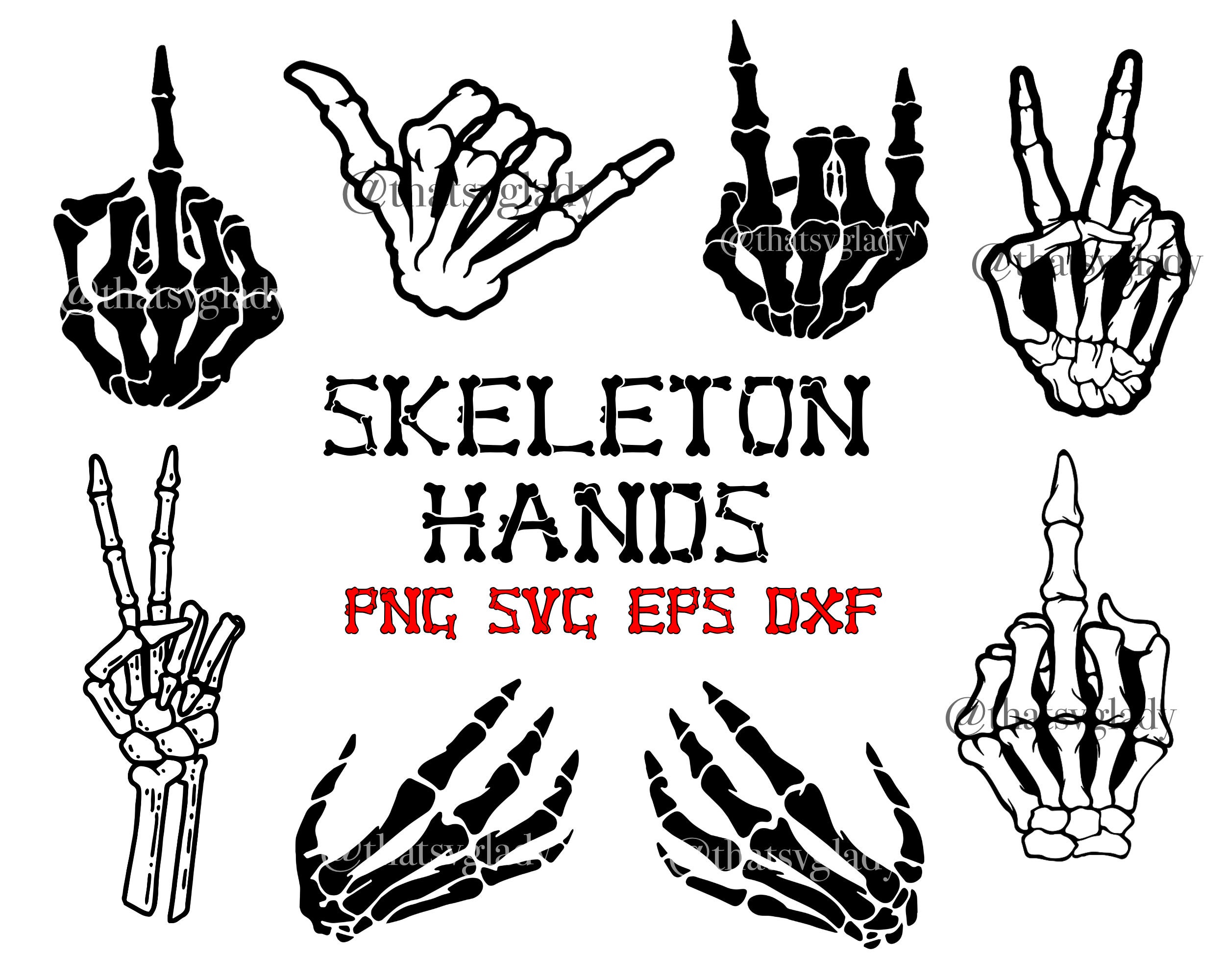Skeleton Hands Bundle Bones SVG Skeleton SVG Cricut Cut - Etsy