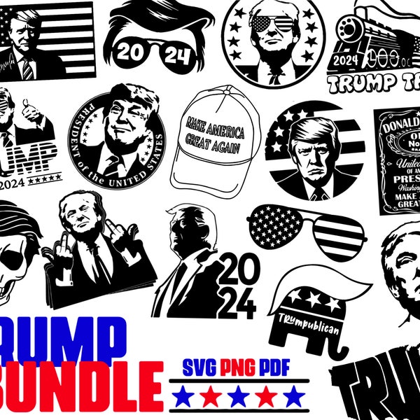 Trump SVG Bundle, Donald Trump, Presidential Election, SVG bundle, png, pdf, svg files for cricut, svg