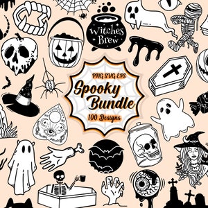 Spooky vibes SVG bundel, Halloween svg, spookachtige svg, bestanden voor cricut, cricut cut-bestanden, svg-bestanden, enge svg