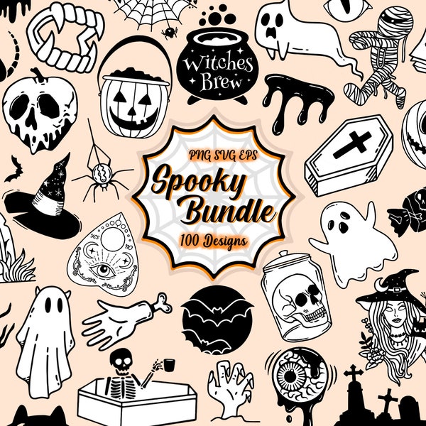 Spooky vibes SVG bundle, Halloween svg, spooky svg, files for cricut, cricut cut files, svg files, scary svg