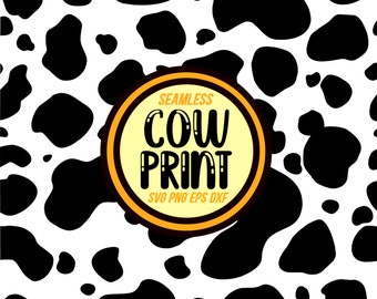 Cow print svg, seamless cow print, Animal print svg, Animal pattern, seamless pattern, files for cricut, svg, png, files for silhouette