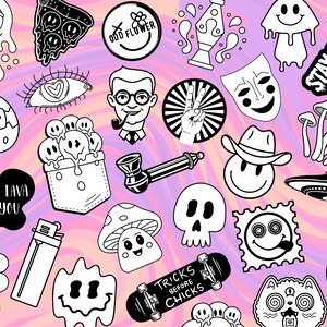 Trippy SVG bundle, SVG files, hippie svg, groovy svg, SVG bundle, png, cricut cut files, 50 designs image 2