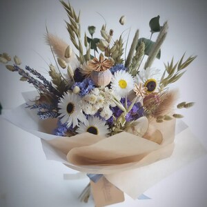 Azure Blue Dried Flower Bouquet Or Posy | Gift Bouquets | British Grown Azure Posy