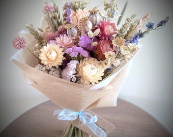 Dried Flower Bouquets | Colour Options Available | British Grown Flowers | Birthday Gifts