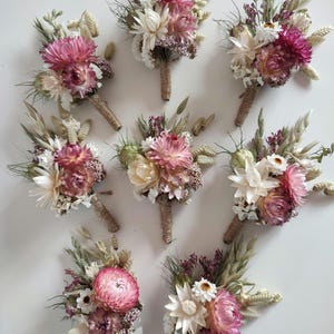 Bespoke Dried Flower Buttonholes & Corsages | Made to Order Wedding Accessories | British-Grown Flowers