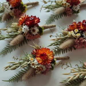 Bespoke Dried Flower Buttonholes | Weddings Flowers | Everlastings | Boutonnieres | British Grown