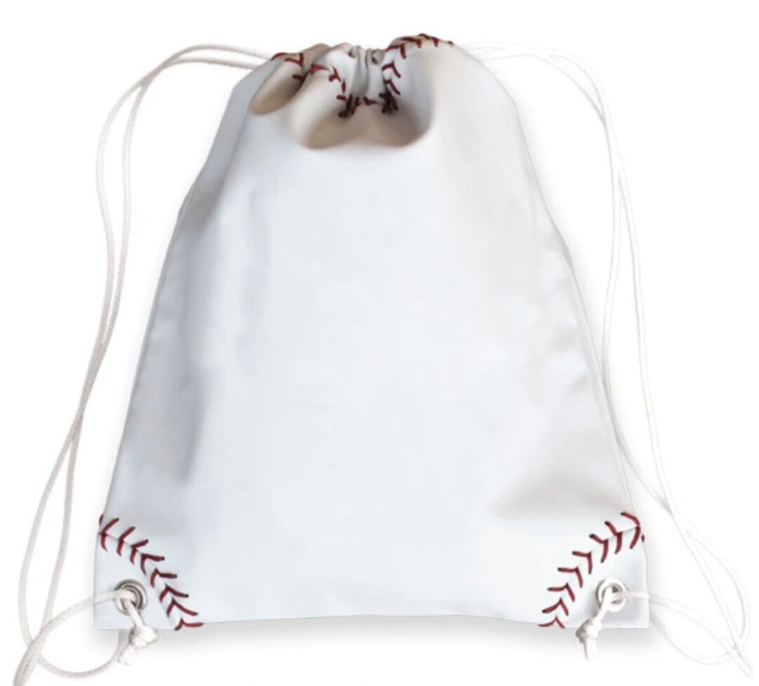 Baseball Drawstring Bag Etsy