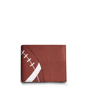 Cartera de fútbol para hombre: fabricada con materiales de fútbol reales