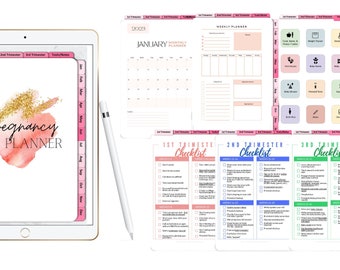 2023 Digital Pregnancy Planner, Pregnancy Planner, Digital Planner, Goodnotes template, Pregnancy journal, Pregnancy diary,