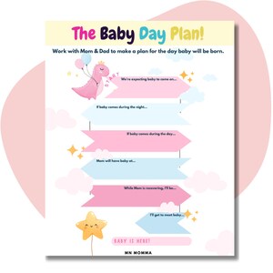 Big Brother/Big Sister Plan for Baby&#39;s Arrivals - New Sibling Printable for Soon to Be Big Sister/Big Brother Baby Due Date Plan