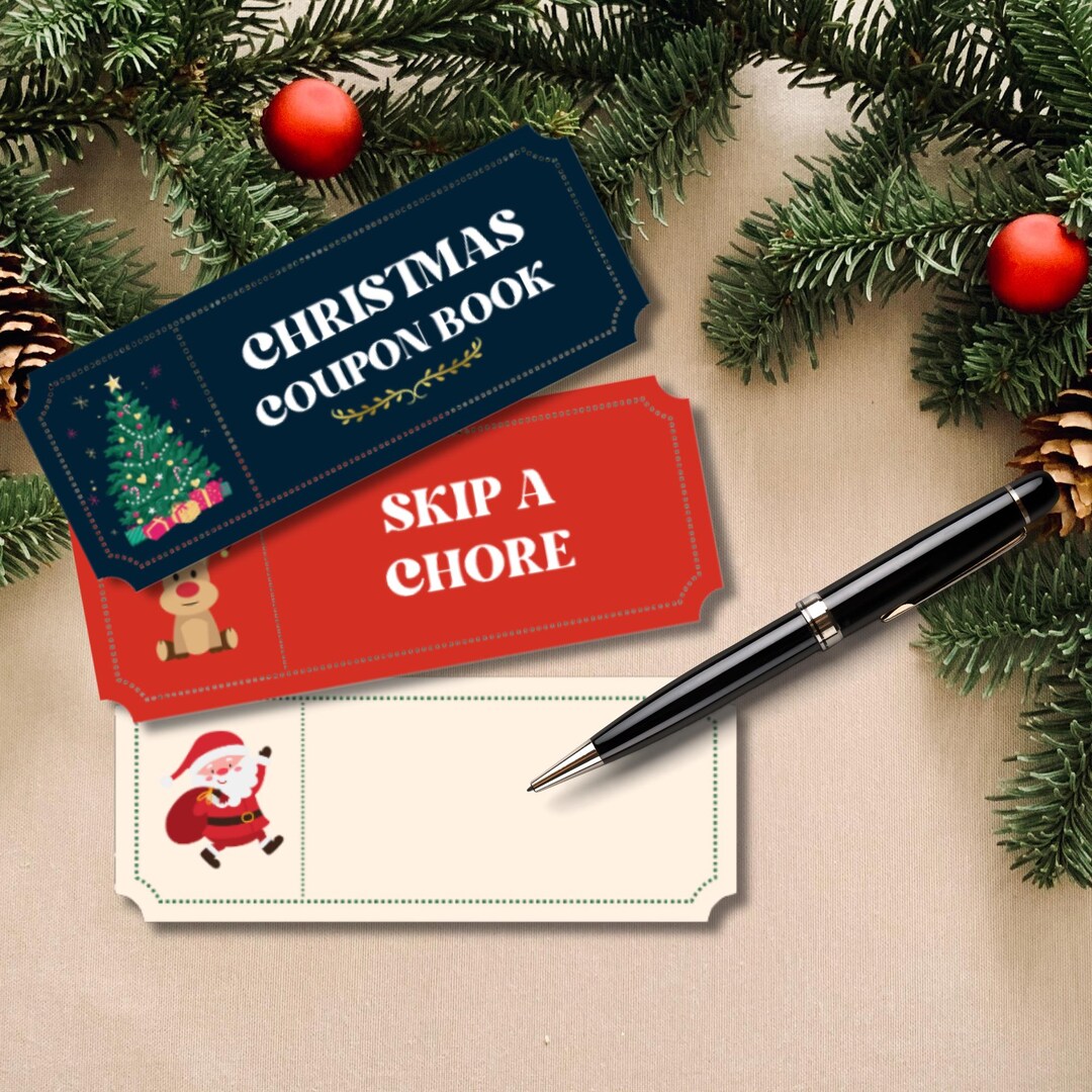 Christmas Coupon Book for Kids Printable - EDITABLE - Personalized ...