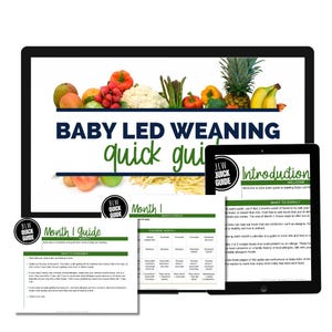 Baby Led Weaning Quick Guide - Printable eBook to getting started with BLW. First foods for baby. Starting Solids - Quick printable guide